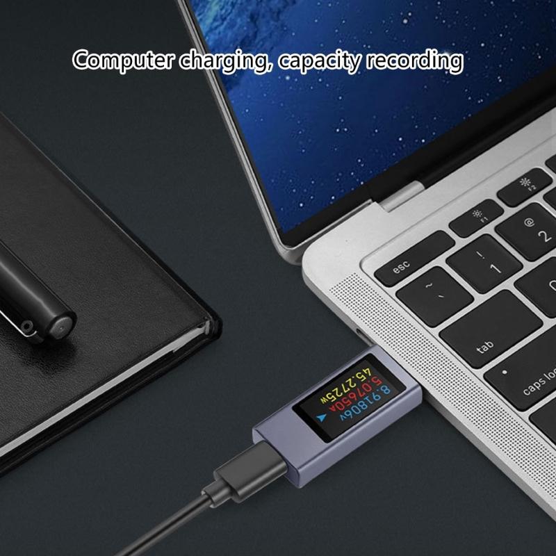 Type C Tester Practical Phone Charging Tester Accurate Charging Measurement Voltages Cureent Power Display for All Phone