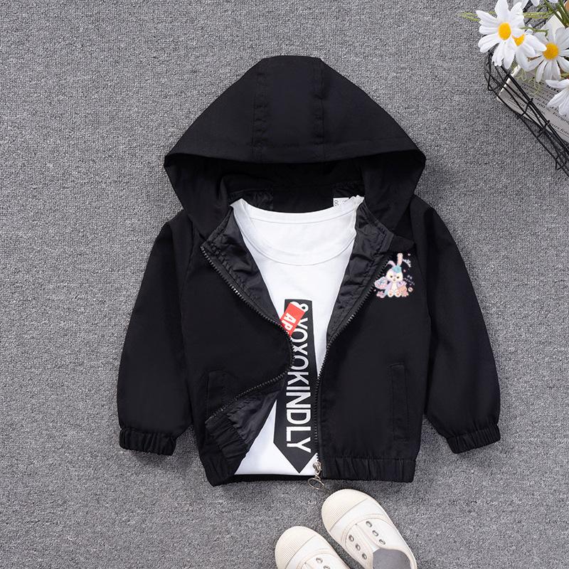 1 2 3 4 5 6 År Vår Baby Flickor Jacka Tecknad Sengångare Tryck Liten Prinsessa Kappa Huva Dragkedja Pojkar Vindjacka Barnkläder