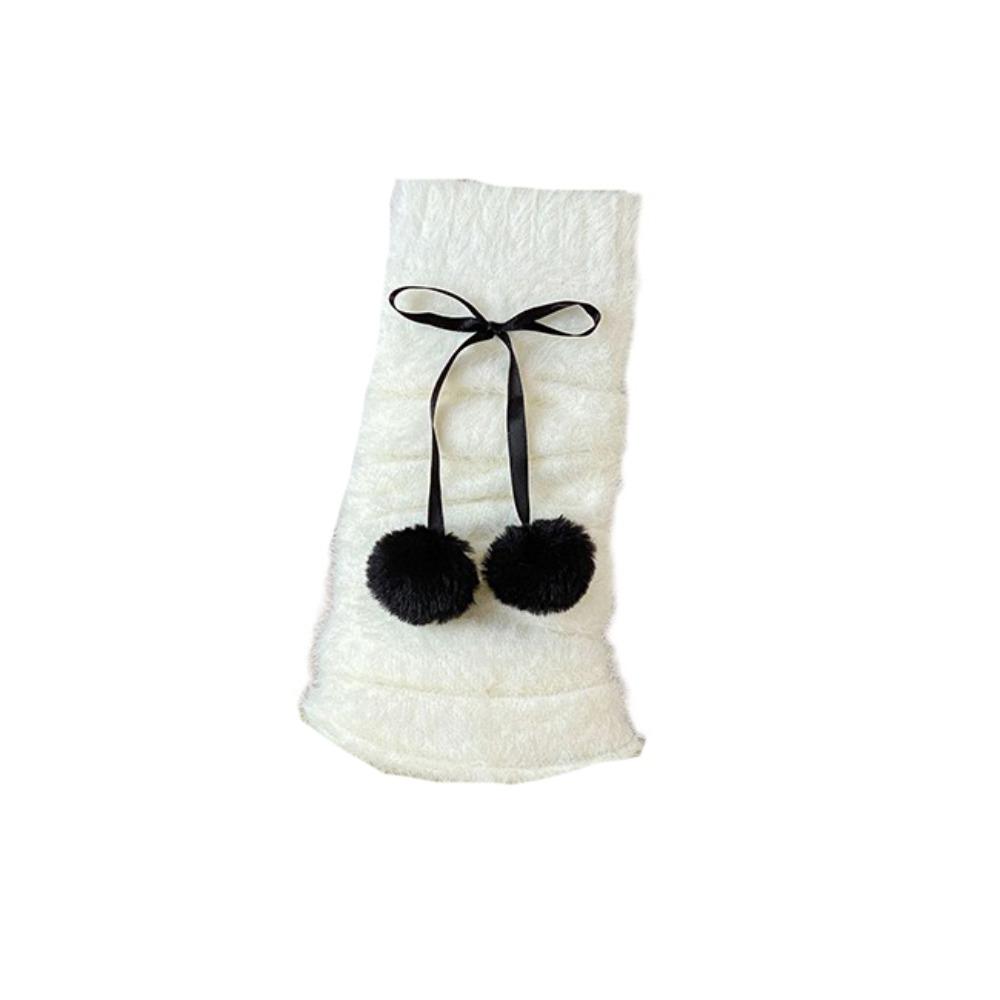 Thicken Balletcore Plush Stockings Y2k Knitted Leg Covers Trendy Mink Fur Leg Warmer  Women