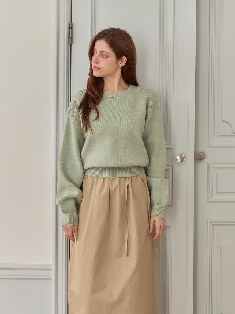 Mejongleuhaleu Fruity Round Neck Knit 4 Colors