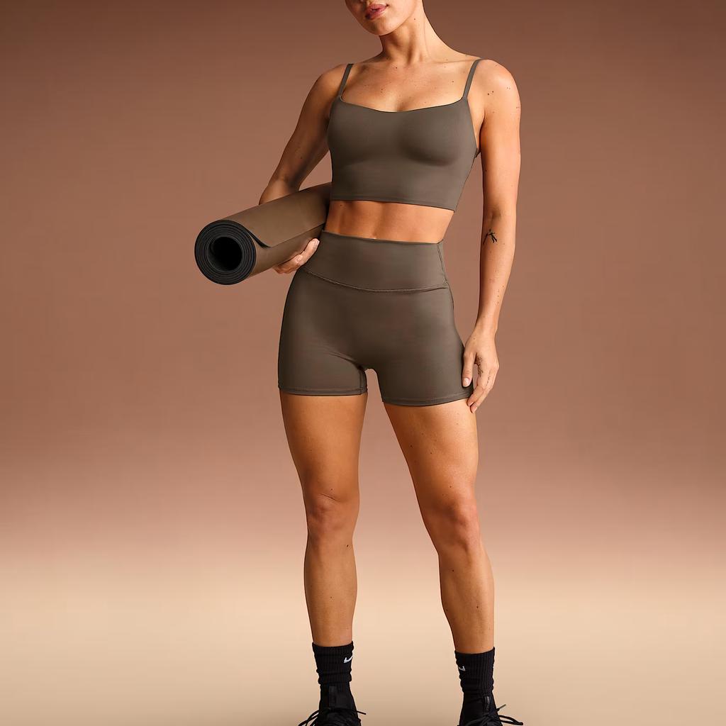 Nike SKIMS Matte Cami Bra Top Dark Sepia Women Tops Brown BR-SPT-5115-DSP