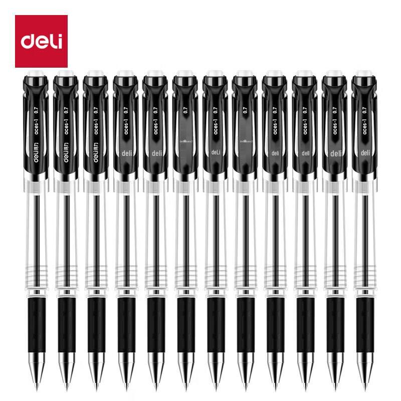Deli 0.7mm Black Gel Pens (60 Count)