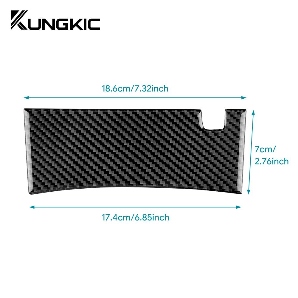 Real Soft Carbon Fiber Sticker For Honda Accord 2013 2014 2015 2016 2017 LHD Car Armrest Box Panel Interior Trim Accessories