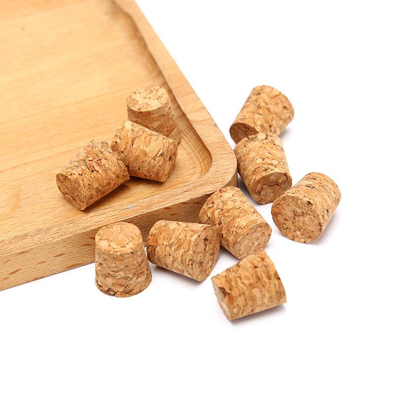 100Pcs Tapered Natural Cork Bottle Stoppers Wine Corks Crafts 18*15*20Mm