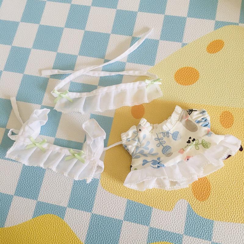 בגדי בובת קטיפה ויניל חמודה 17 ס"מ קופסה עיוורת - תליון LaBuBu שמלת אביזרים