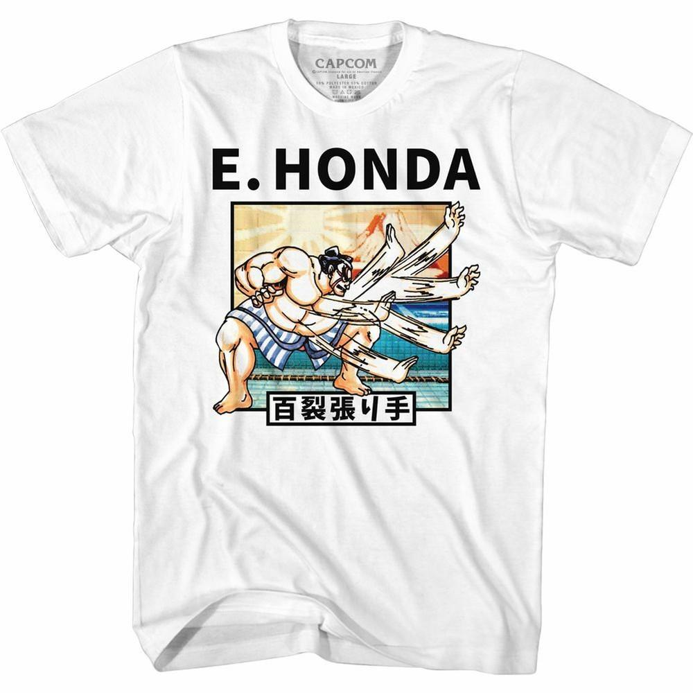 Street Fighter E. Honda Slaps White Adult T-Shirt