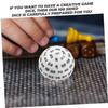 TOBBOMEY 100 Polyhedral Game Dice, Fun Number Dice, D100, Party Accessories, Entertainment Supplies, White Acrylic