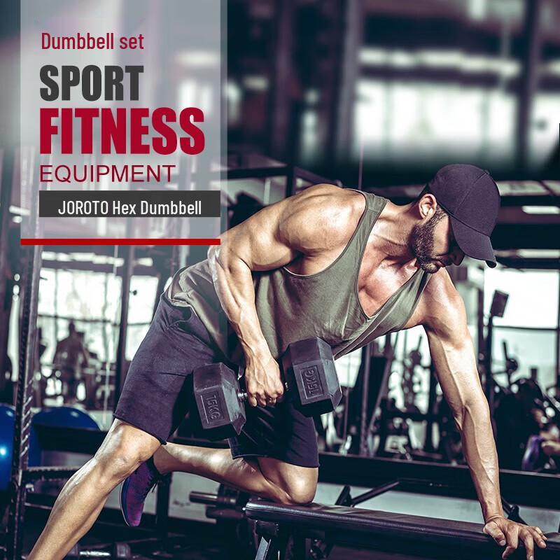 JOROTO Eco-Friendly Rubber Hex Dumbbell