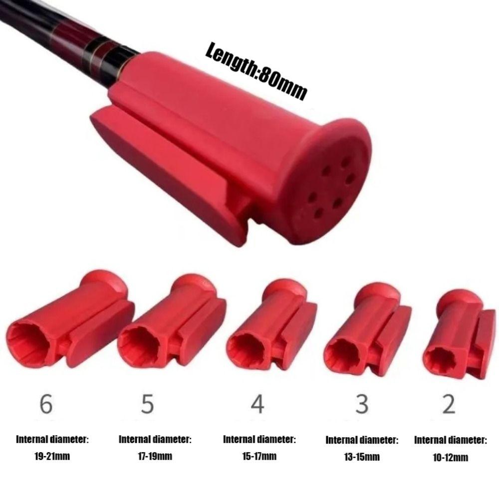 

5pcs Silicone Fishing Rod Plug Rod Take-up Wire Winder Fishing Rod Head Cover Fishing Carp 5pcs/set