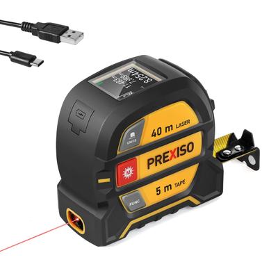PREXISO Laser Distance Digital PSC Heavy Maximum Measurement Tape USB Neodymium Magnetic Rigid Tape That Does Not LCD Digital Pythagorean Continuous
