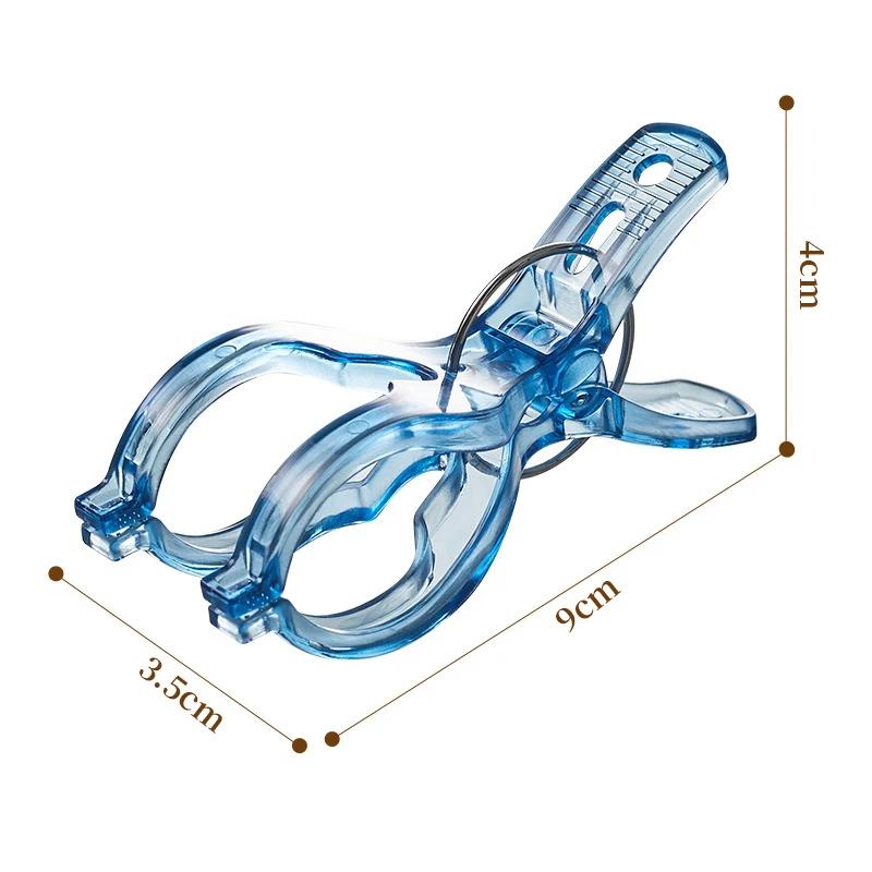 4 Pcs Pinces à Linge Séchantes Portables Transparentes Pince à Linge pour Antidérapant Coupe-Vent Pince à Vêtements Couette pour Organisateur Ménager