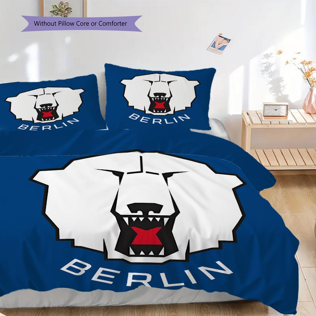 Eisbaren Berlin Mönster Sängkläder Täcke Set Örngott Kuddfodral Heminredning Födelsedagspresent (1 * påslakan + 2 * örngott, utan kärna)
