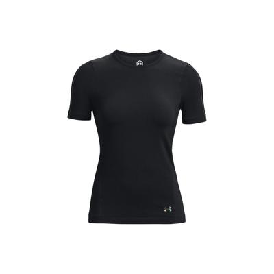 Rush Series Solid Color Logo Embroidery Round Neck Short Sleeve T-shirt Women Tops Black 1373929-001