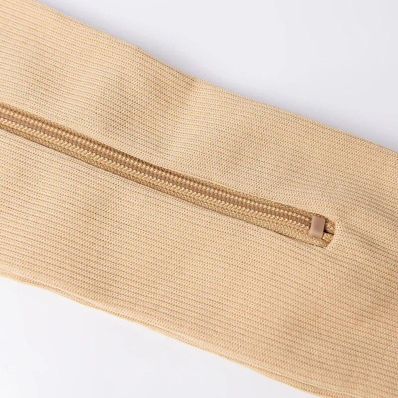 Kompressionsstrümpfe mit Reißverschluss und offener Spitze, 15–20 MmHg, für Damen und Herren – leichte Kompressionssocken für Schwangere