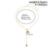 Maillard Style Tiger Eye Stone Pendant Y-shaped Thin Chain Sweater Necklace Women's Fashion Adjustable Rope Chain Daily Jewelry