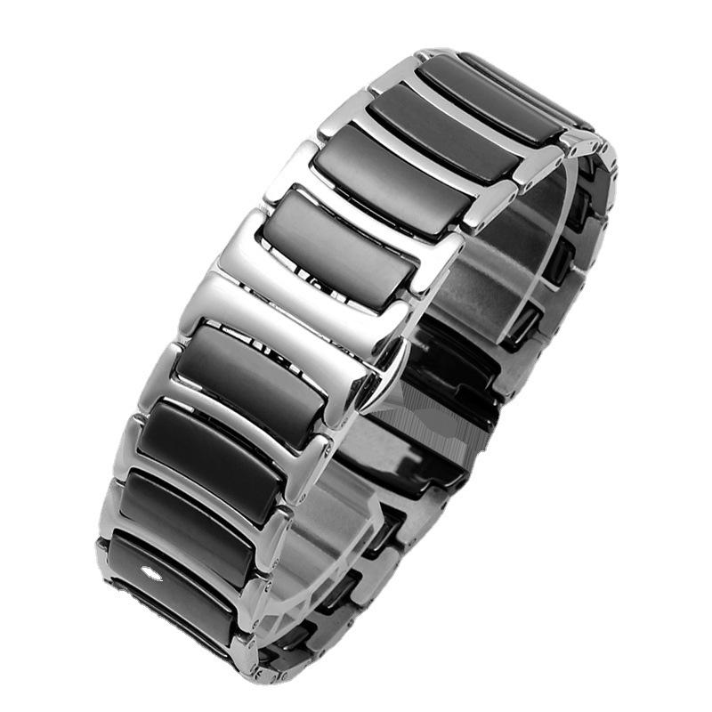 20mm 22mm Metal Watch Band Business Bracelet Wristband Stainless Steel Ceramic Strap for Samsung Galaxy Watch 20 mm