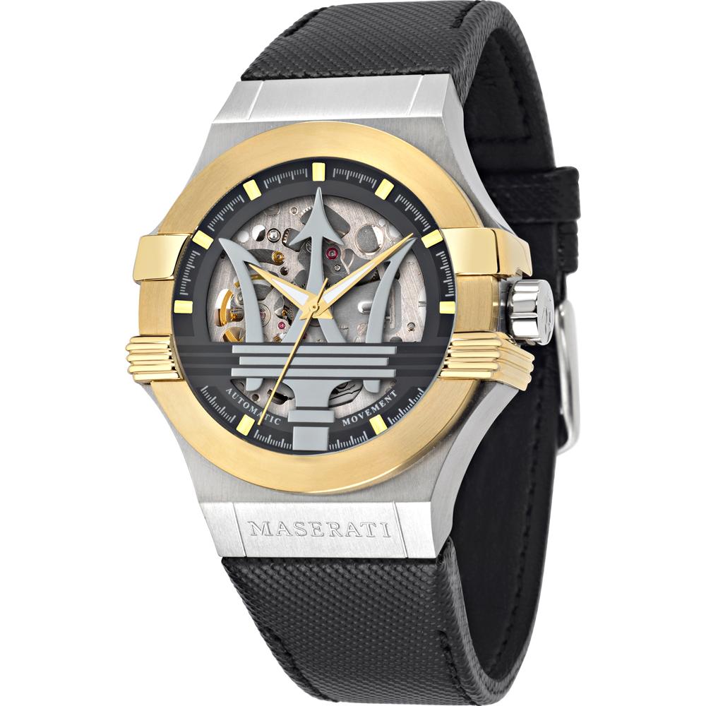 

Maserati Potenza Grey Leather Black Men s Mechanical Automatic R8821108037 сірий