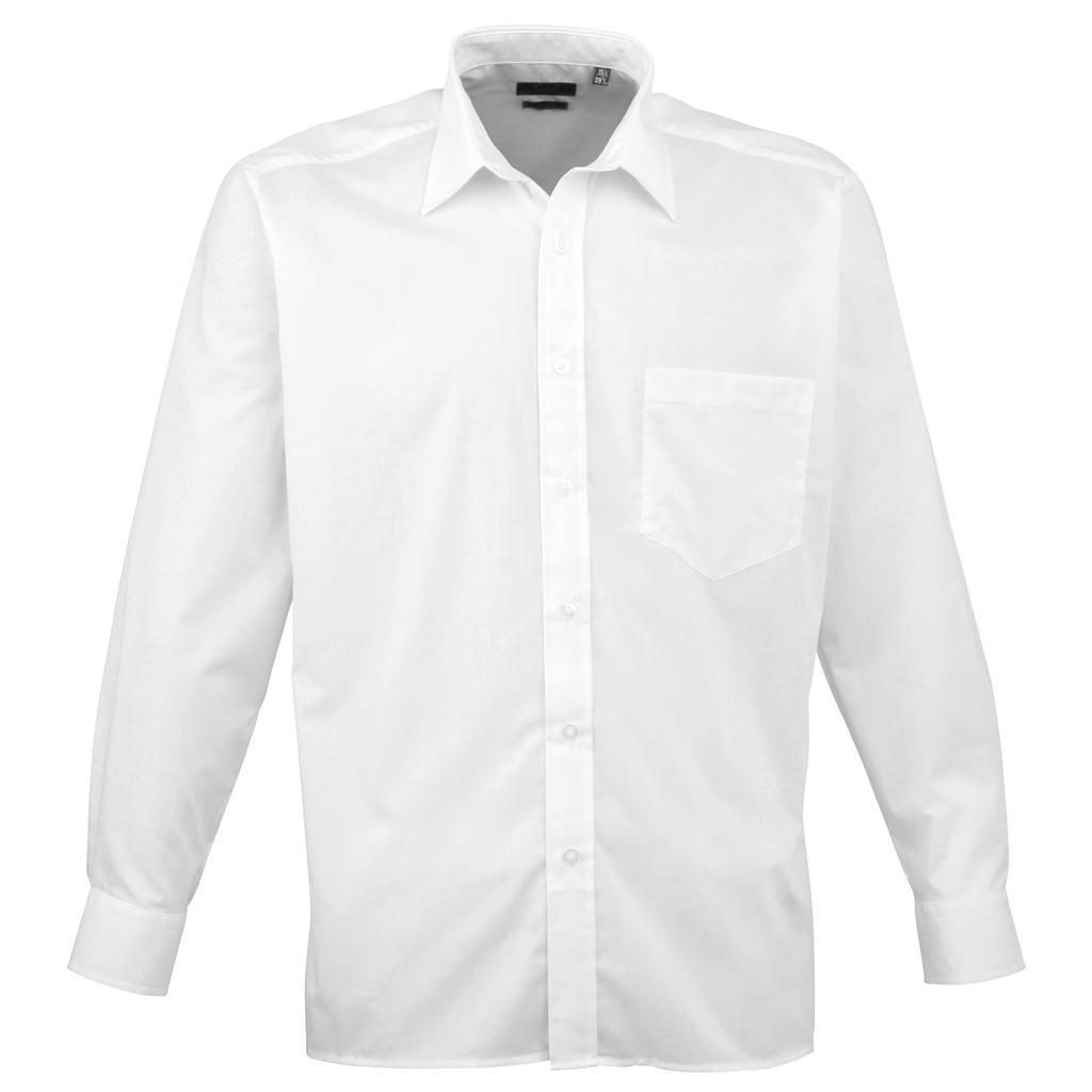 Premier Mens Premier Poplin Long-Sleeved Formal Shirt