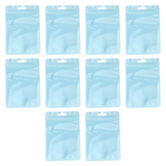 

10 шт., для хранения вещей, долговечные, практичные, влагостойкие, устойчивые к запахам, пакеты с застежкой-молнией, органайзеры для конфет, ювелирных изделий, сумки для хранения синий