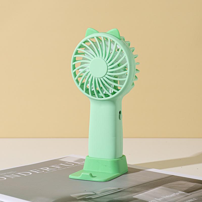 

Portable USB Rechargeable Silent Fan with Phone Holder - Compact Design for Students With phone holder світло-зелений колір