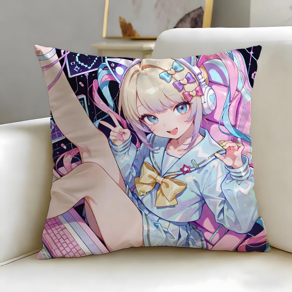 popular game Needy Streamer Overload Cushion Cover Soft EasyWash Pillow Case Versatile for Couch Bed Travel and Office