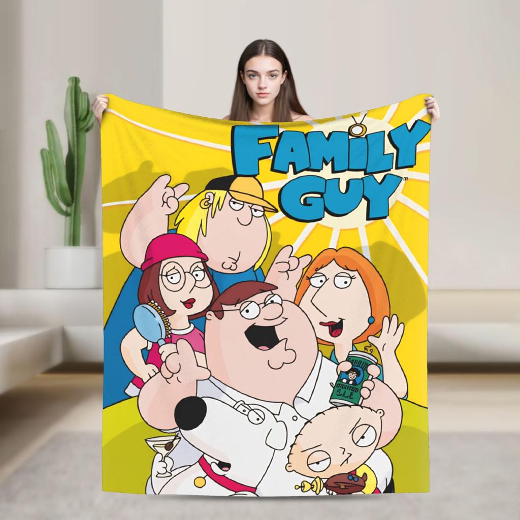 Rodiny Kreslený Peter Griffin Pánové Deku Super Měkká Zábavná Plyšová Přikrývka Na Cestování Kancelář Flanelová Přehoz Na Postel Pokrývka Postele