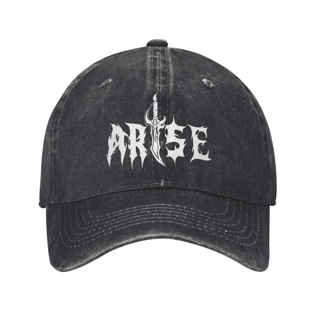 Fashion ARISE! 005 Solo Leveling Sung Jinwoo Baseball Cap Unisex Style Distressed Denim Headwear Running Golf Soft Caps Hat