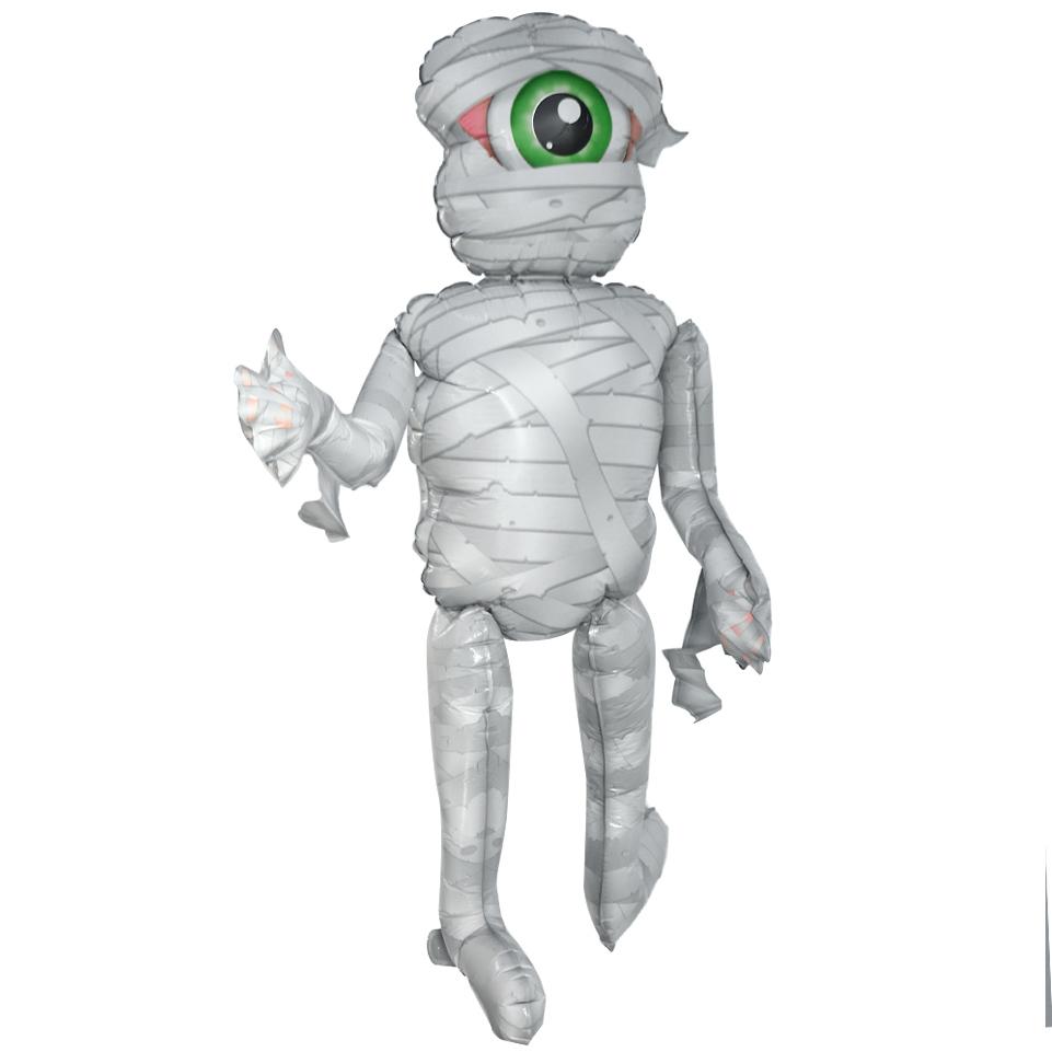 Stück Cartoon Muster Kreativ Großer Mumienballon Aluminiumfolie Skelettballons Partyzubehör Riesenballons Halloween Deko