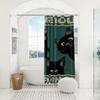 Black Cat Shower Curtain for Bathroom Bathtub,Cat Shower Curtain for Bathroom with Fabric Shower Curtains Set Waterproof