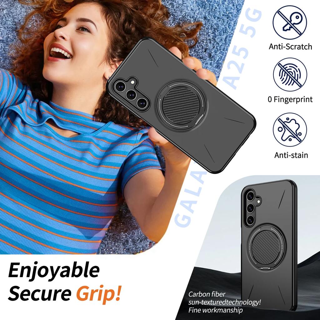 Luxury Hard Heavy Magnetic Ring Case for Samsung Galaxy A17 5G A56 A16 A36 A26 A14 A55 A35 A15