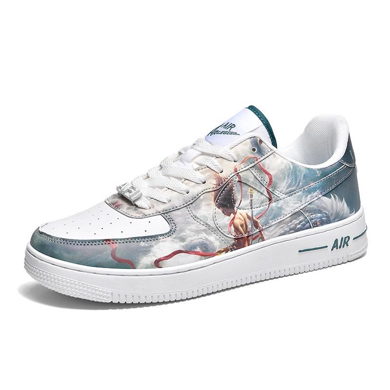 Nezha Rok hada Air Force One Low-Top Bílé ležérní tenisky - Unisex