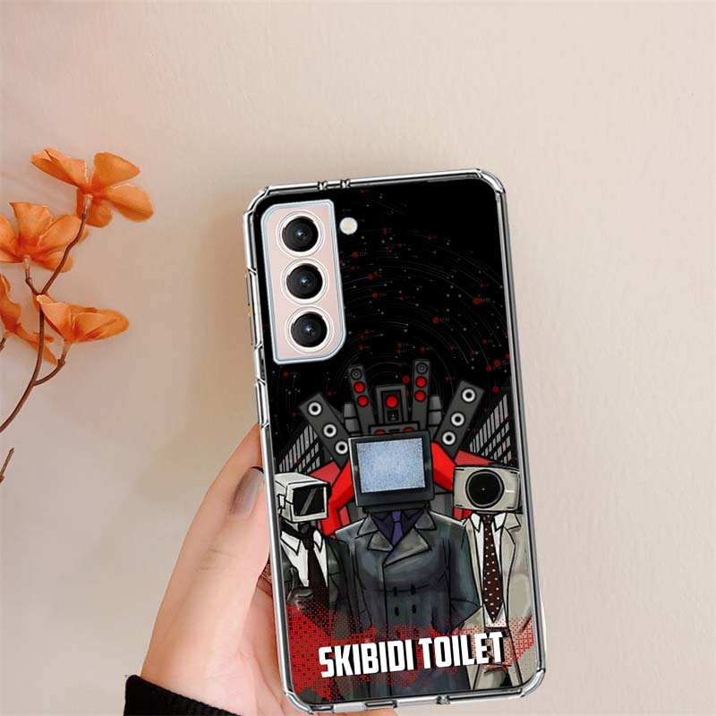 Skibidi Toilet Clear Phone Cases for Samsung S26 Ultra Galaxy S25 Edge S24 S23 FE S21 Plus S20 S22 S10 Cover Patterned Compatibl