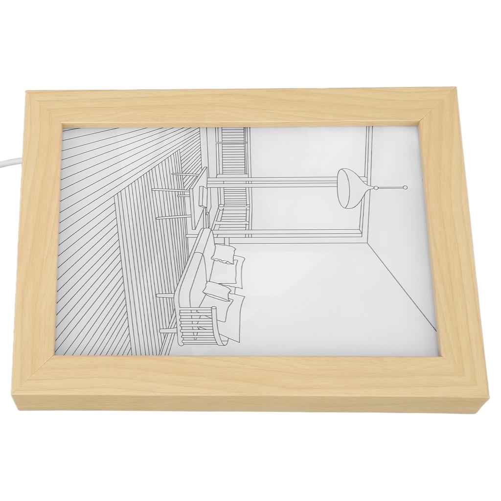 Dekoracyjny Obraz Świetlny LED USB 5V 3 Tryby Oświetlenia Naciśnij Japońskie Anime Góry Rzeki Wzór Światło Malarstwo Artystyczne