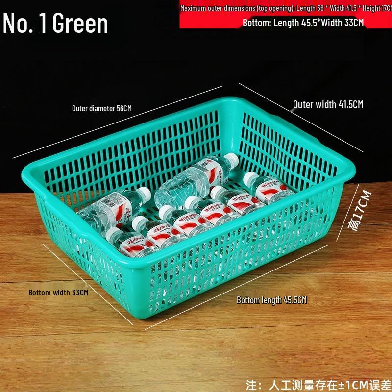 Large White Plastic Rectangular Kitchen Basket for Draining, Washing, and Storage