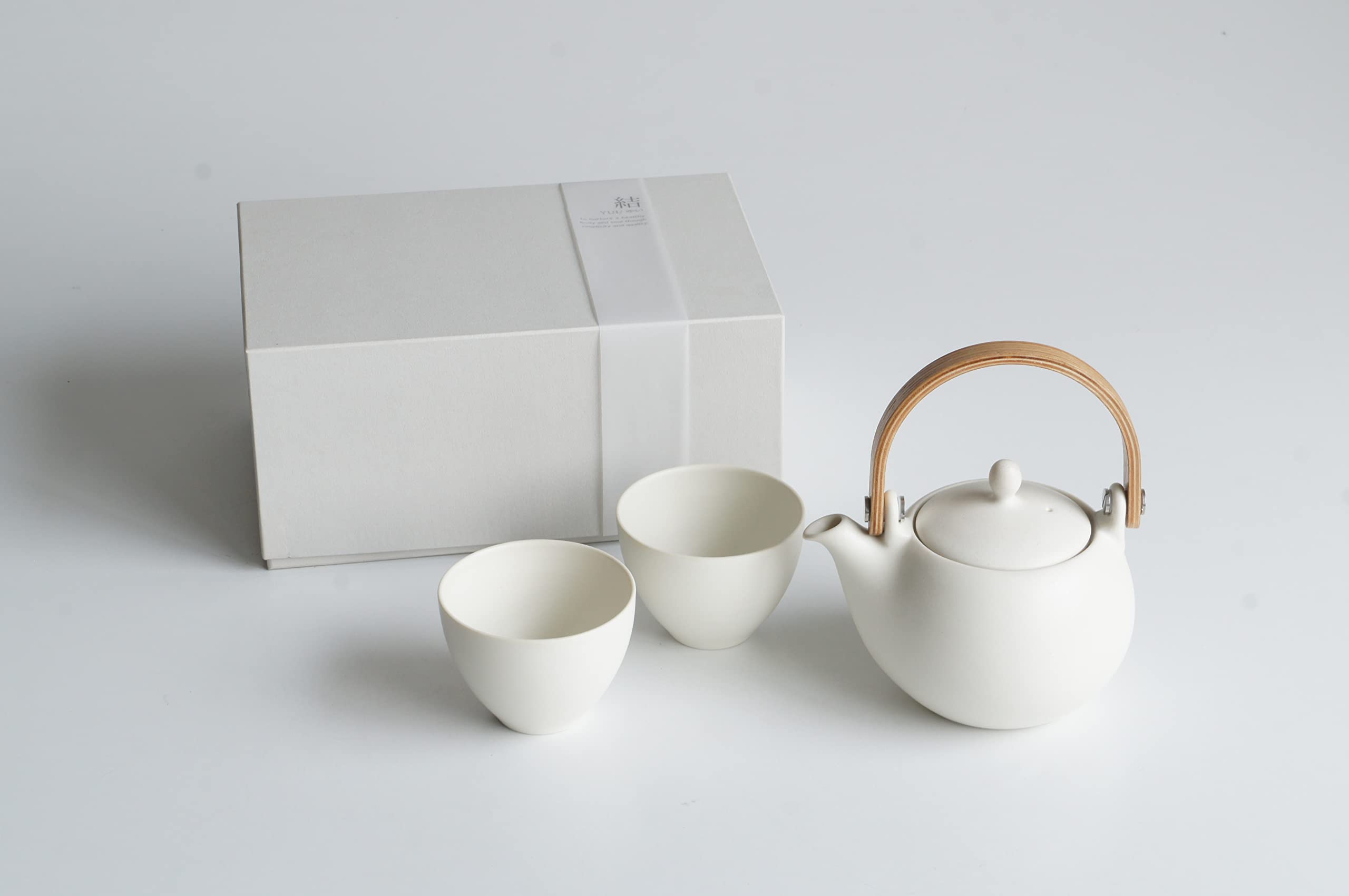 

LOLO | Teapot | Gift Set (White) | Made in Japan | Gift | Ceramic | Japanese Tableware | Saucer | (Gift Set) (3 pieces, White)