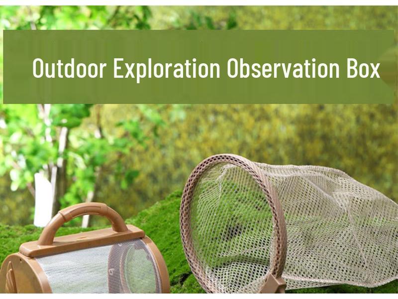Children's Outdoor Exploration Bug Catching Kit with Net and Observation Box