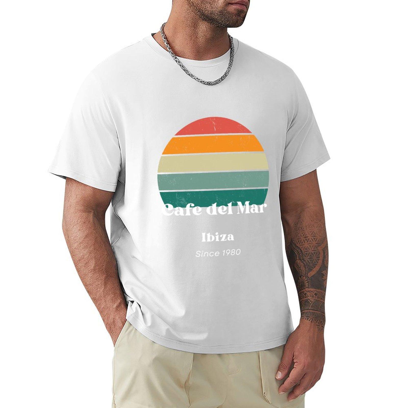 

Cafe de Mar Original Vintage Syle Design TShirt summer tops sports fans anime clothes mens graphic tshirts anime S