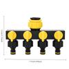1PC Outdoor Garden Four-way Water Separator with Switch Four-way Valve Door One-in Four-out Water Separator Diverter