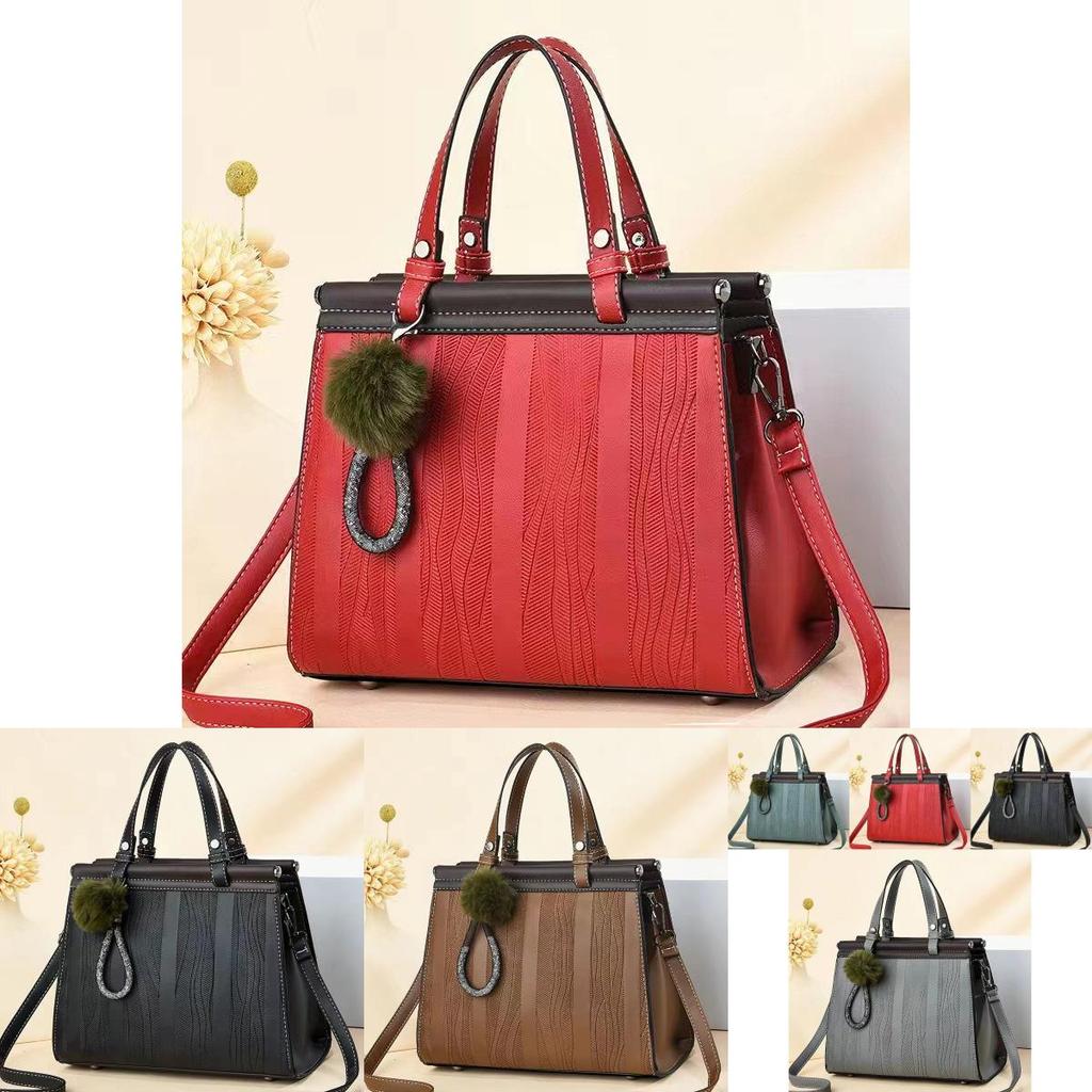 Fashionable Retro Striped Handbag In Multiple Colors For Everyday Use Perfect For Moms