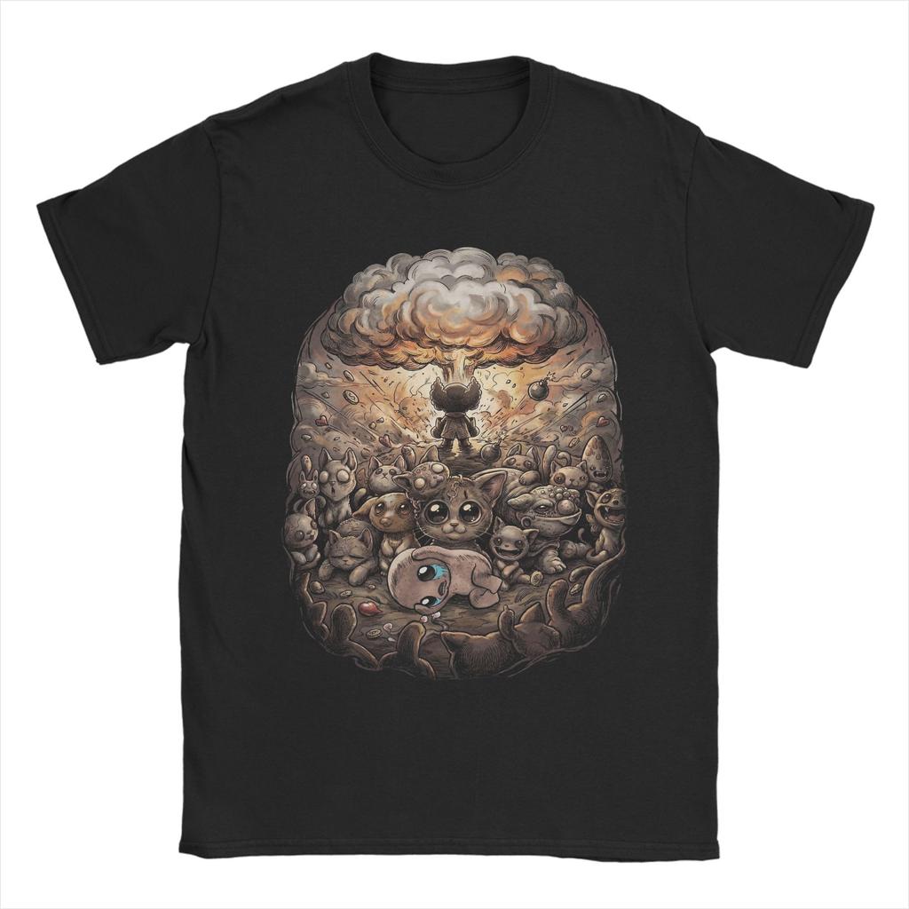 Mewgenics Charaktere Katze Spiel T-Shirts für Unisex Neuheit Baumwolle T-Shirt Rundhals Kurzarm T-Shirt Sommerkleidung