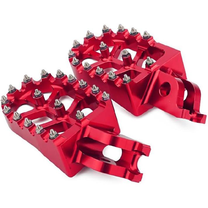 Dirt Bike Foot Pegs Motorcycle Footpegs Wider Foot Rest CNC for CRF250L/CRF250L RALLY 12-21 CRF300L/CRF300L RALLY 21-24 Transalp XL750 Red