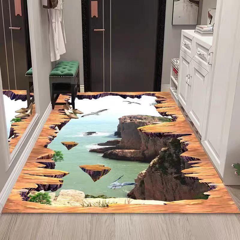 3D Carpet Household Entrance Door Mat Floor Mat Dirt Resistant Anti Slip Wear-resistant Floor Mat