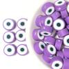 50 pcs Polymer Clay Animal & Fruit Style Mixed Color Flat Round Beads for DIY Bracelet Jewelry