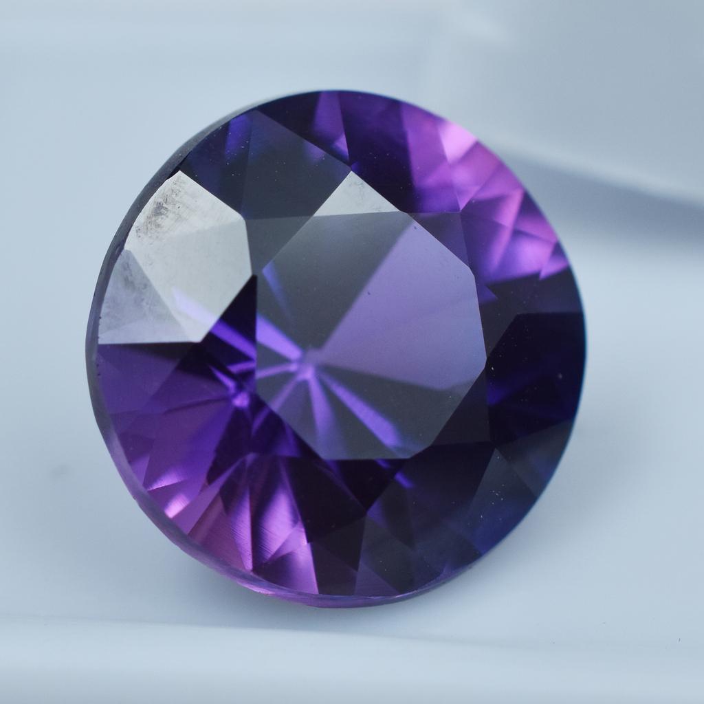 Natural Purple Tanzanite Loose Gemstone 10.25 Ct Round Shape for Jewelry Making and Gem Collections