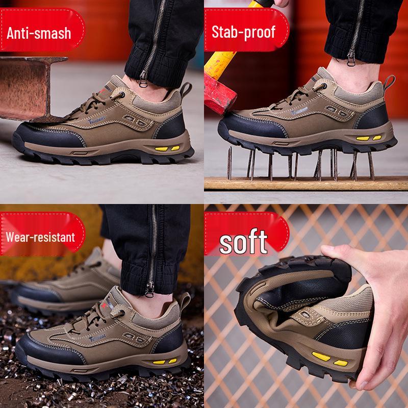Scarpe Antinfortunistiche Imbottite da Uomo - Antishock, Antiperforazione, Comode, Traspiranti, Antiscivolo, Resistenti all'Usura per Elettricisti e Lavoratori Edili