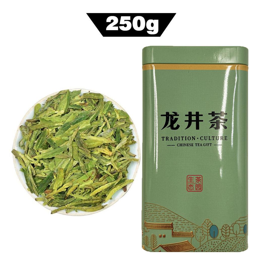 Chinese Green Tea Xihu Longjing Dragon Well Can Teas 250g