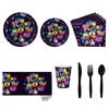 2025+ 65 Pcs 80S Party Tablecloth Plates and Napkins Party Supplies for 1980S Hip Hop Party Decorations, Serves 8