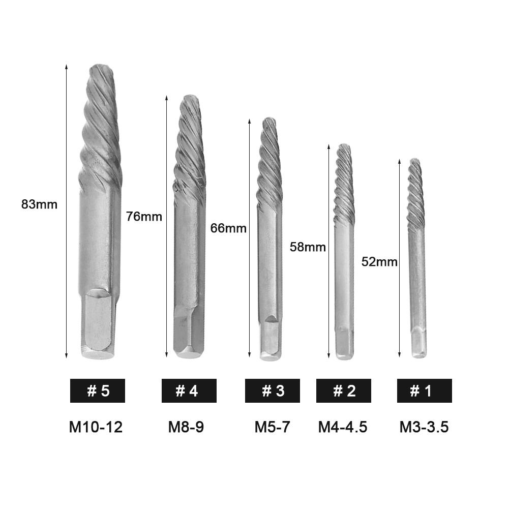 Broken Screw Drill Bits and Extractor Set Bolts Fastners Taken Out Removal Tool Bolt Extractor Damaged Screw Extractor