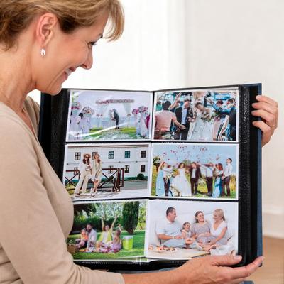 Yousheng Fotoalbum 10x15 mit 300 Fächern Leinen-Einband Bilderalbum mit Frontfenster Einsteck-Fotoalbum für Hochzeiten