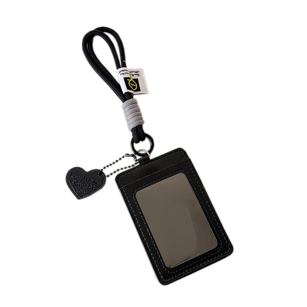 Korean Style Dual SIM/ID Card Holder with Lanyard and Pendant for Students - Star Chasing Design, Fits 3-Inch Cards